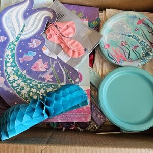 Mermaid Party Supplies Set - Purple and Teal